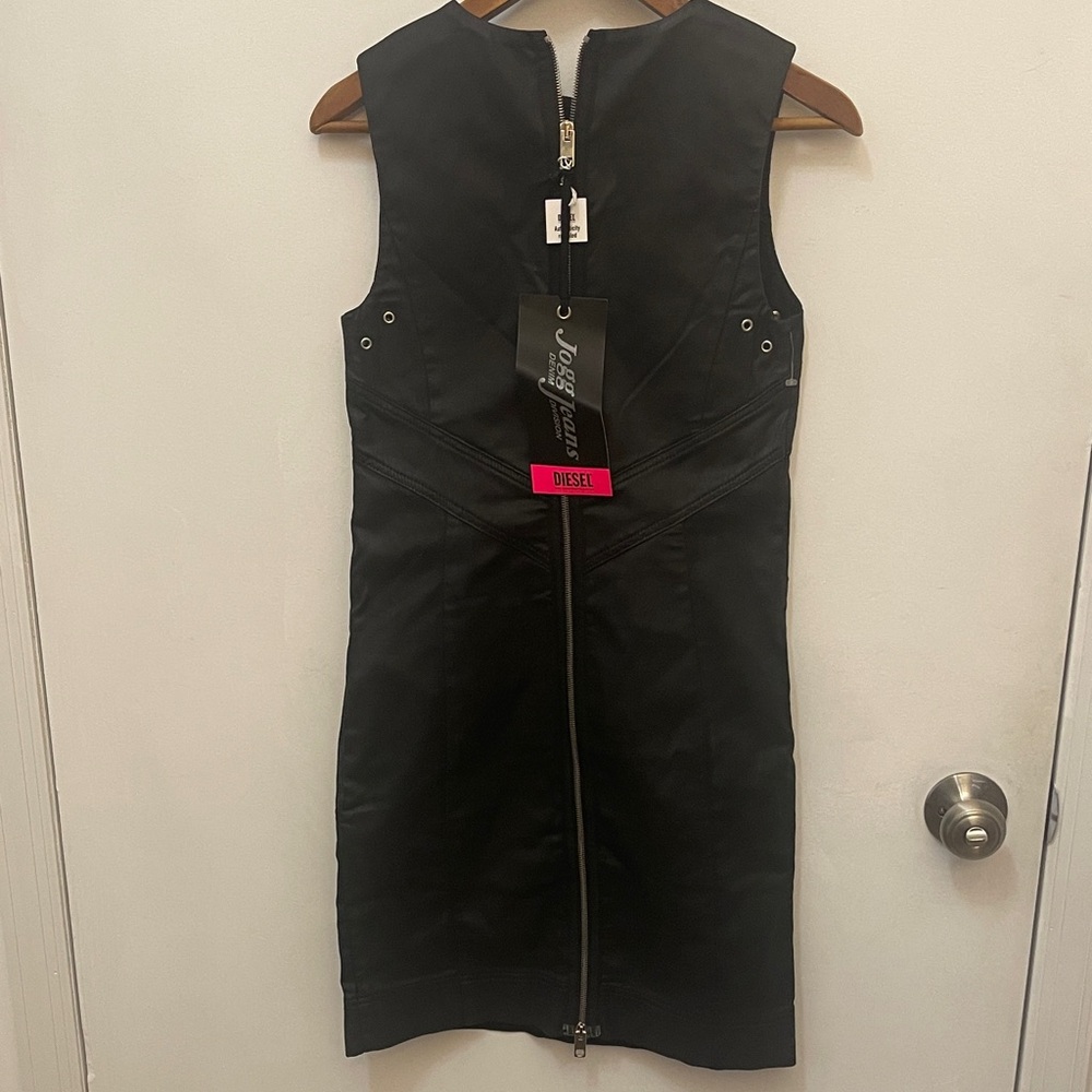Diesel Black Zippered Dress stretch nwt